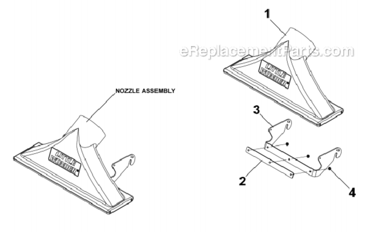 Nozzle_Assembly Diagram and Parts List for 5612-00-01  Little Wonder Leaf Blower / Vacuum